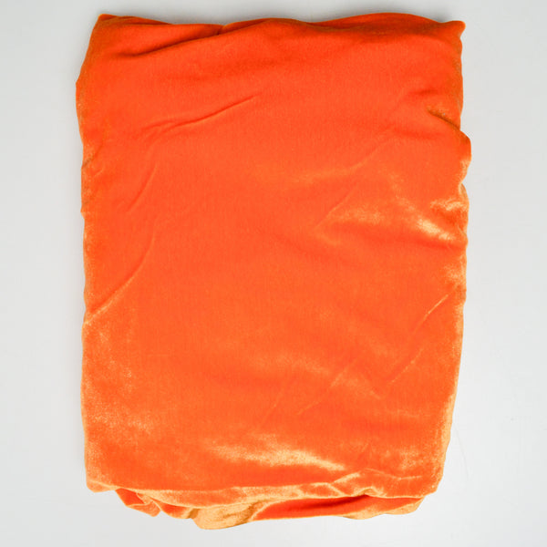 Orange Stretch Velvet Fabric - 50" x 60" + Scraps