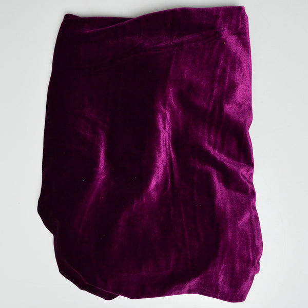 Dark Plum Spandex Velvet Knit Fabric - 41" x 60"