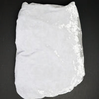 Silvery White Crushed Velvet Stretch Knit Fabric - 60" x 80"