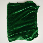 Soft Green + Gold Sparkly Stretch Velvet Fabric - 60" x 104"