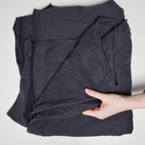 Dark Gray Fleece Backed Jersey Knit Fabric - 64" x 104"
