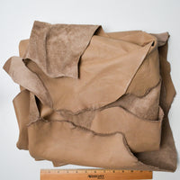 Light Brown Leather - 64" x 66" (Irregular Shape)