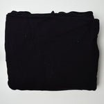 Black Fleece Backed Jersey Knit Fabric - 64" x 140"