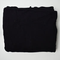 Black Fleece Backed Jersey Knit Fabric - 64" x 140"