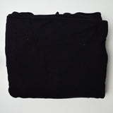 Black Fleece Backed Jersey Knit Fabric - 64" x 140"