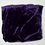 Dark Purple Crushed Velvet Stretch Knit Fabric - 62" x 72"
