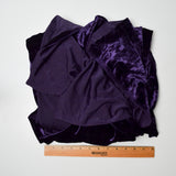 Dark Purple Crushed Velvet Stretch Knit Fabric - 62" x 72"