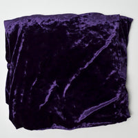 Dark Purple Crushed Velvet Stretch Knit Fabric - 62" x 72"