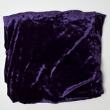 Dark Purple Crushed Velvet Stretch Knit Fabric - 62" x 72"