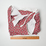 Pink, Brown + White Geometric Print Cotton + Spandex Jersey Knit Fabric - 64" x 72"