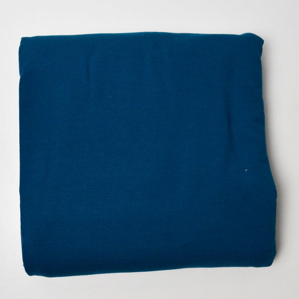 Dark Teal Fleece Backed Jersey Knit Fabric - 60" x 66"