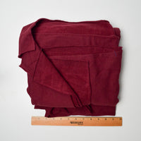 Dark Red Fleece Backed Jersey Knit Fabric - 60" x 60"