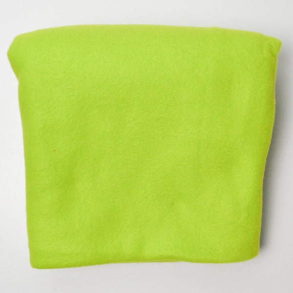 Lime Green Thick Fleece Fabric - 28" x 64"