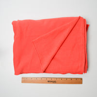 Coral Pink Fleece Backed Jersey Knit Fabric - 60" x 62"