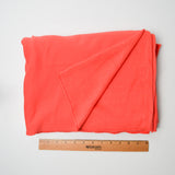 Coral Pink Fleece Backed Jersey Knit Fabric - 60" x 62"