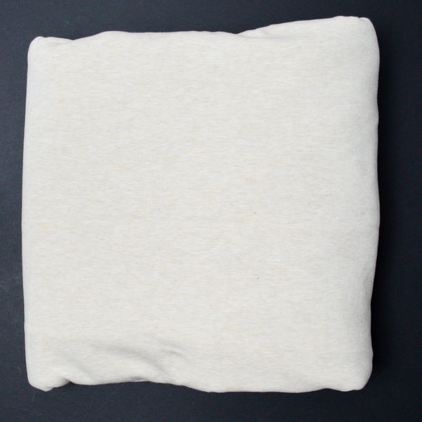 Oatmeal Fleece Backed Jersey Knit Fabric - 60" x 72"