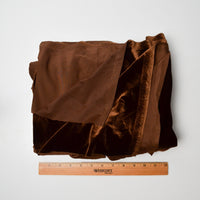 Dark Brown Stretch Velvet Fabric - 64" x 74"