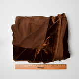 Dark Brown Stretch Velvet Fabric - 64" x 74"