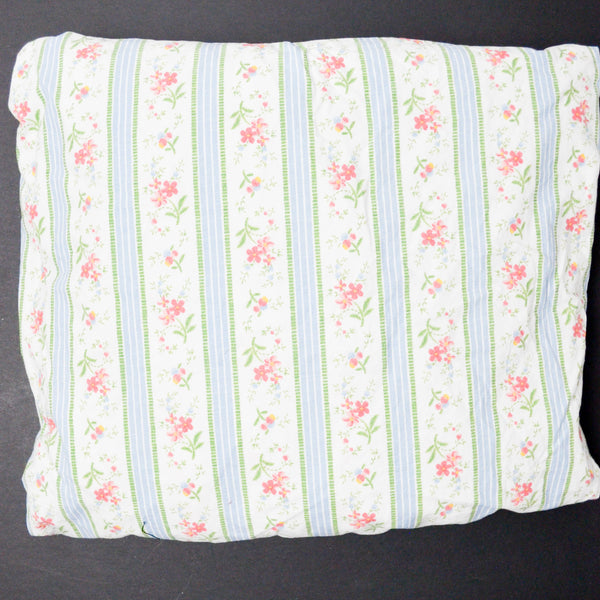 Floral Striped Vintage Ralph Lauren Full Size Fitted Sheet - 54" x 75"