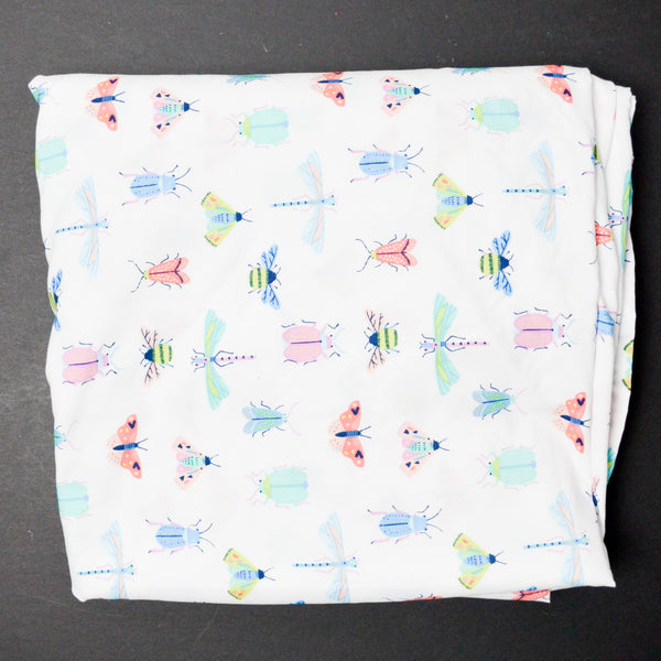 Bug Print Polyester Flat Sheet + Pillowcase - 66" x 96"