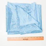 Turquoise Blue Metallic Knit Sequin Mirror Fabric - 50" x 52"