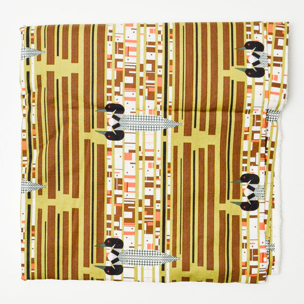 Charley Harper Lake House Cotton Quilting Fabric - 44" x 54"