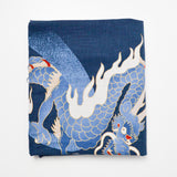 Dragon + Carps Print Noren Fabric Panel - 45" x 78"