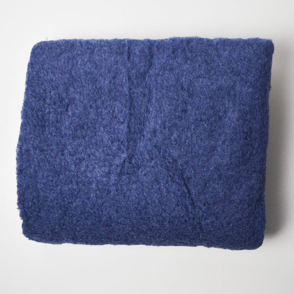 Dark Blue Faux Shearling Fabric - 60" x 60"