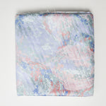 Blue + Pink Abstract Pastel Scotchgard-Coated Woven Drapery Fabric - 56" x 126"