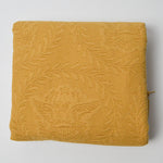 Mustard Yellow United States Seal Quilted Texture Thick Woven Fabric - 40" x 50"