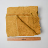 Mustard Yellow United States Seal Quilted Texture Thick Woven Fabric - 40" x 50"
