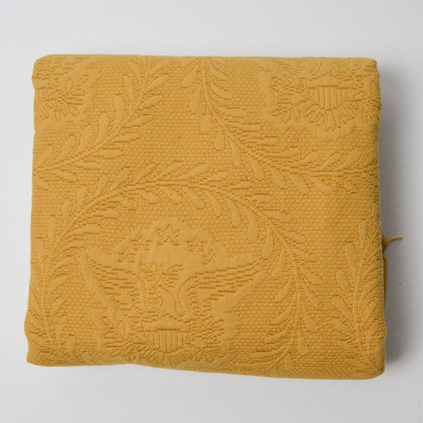 Mustard Yellow United States Seal Quilted Texture Thick Woven Fabric - 40" x 50"
