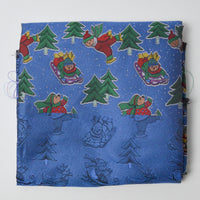 Teddy Bears Winter Sports Jacquard Woven Fabric - 33" x 54"