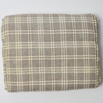Brown + Cream Plaid Woven Fabric - 44" x 104"