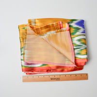 Colorful Ikat Print Silky Herringbone Texture Woven Fabric - 16" x 248"
