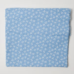 Blue + White Floral Quilting Weight Woven Fabric - 44" x 64"
