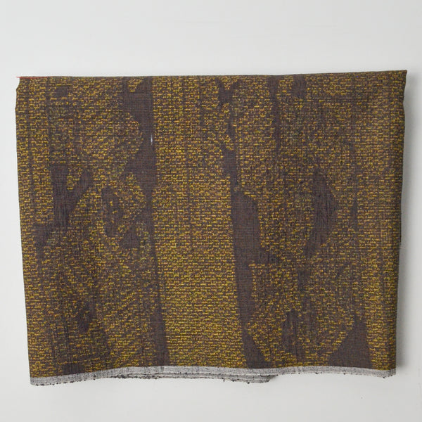 Green + Brown Woven Fabric - 14" x 144"