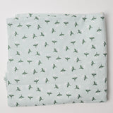 Light Blue-Green Floral Print Lightweight Woven Fabric - 42" x 120"