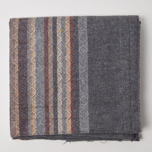 Striped Wool Woven Fabric - 26" x 76"