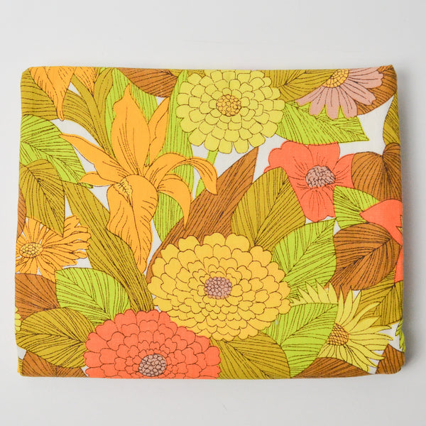 Bright Floral Cotton Canvas Curtain Fabric - 25" x 38"