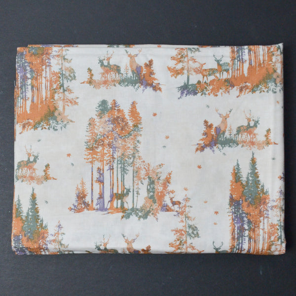 White + Nature Silhouette Quilting Weight Woven Fabric - 42" x 64"