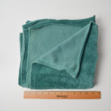 Green Velvety Terry Cloth Fabric - 38" x 64"