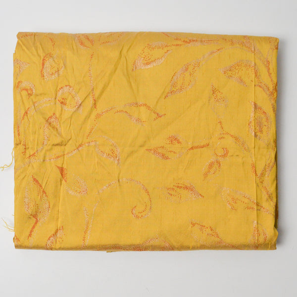 Yellow + Orange Crisp Silk Blend Fabric - 54" x 80"