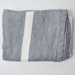 Gray + White Stripe Fabric - 58" x 112" (Some Stains!)