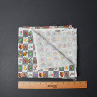 Fruit + Plaid Print Quilting Weight Woven Fabric - 40" x 46"