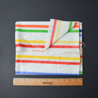 Rainbow Striped Wamsutta Mills Vintage Woven Sheeting Fabric - 45" x 46"