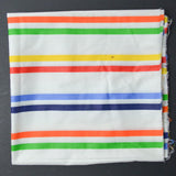 Rainbow Striped Wamsutta Mills Vintage Woven Sheeting Fabric - 45" x 46"