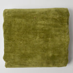 Olive Green Low Pile Velvet Upholstery Fabric - 40" x 56"