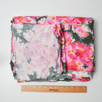 Pink Floral Print Quilting Weight Woven Fabric - 58" x 168"