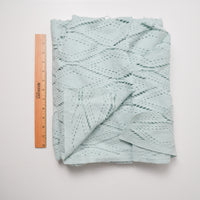 Pastel Green Diamond Cut Out Brushed Knit Fabric - 60" x 92"